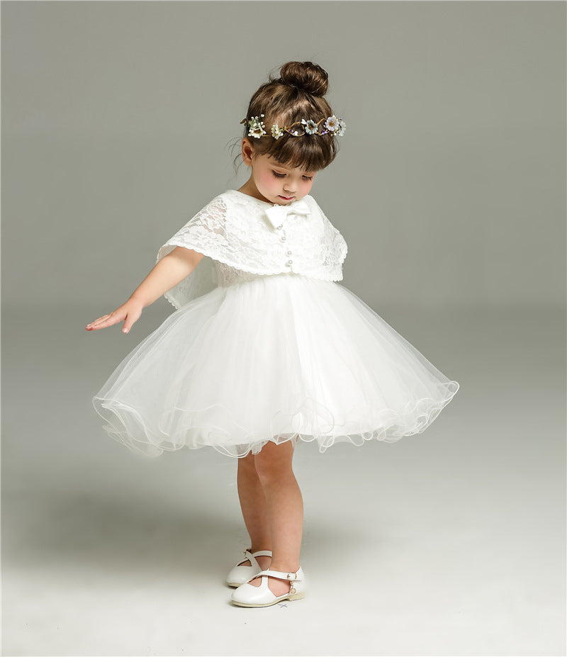 Two-piece baby girl baby 100-day wedding dress princess puffy dress