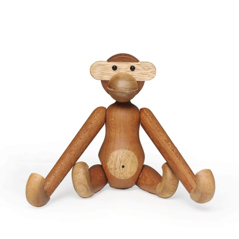 solid wood monkey home ornament creative holiday gift black walnut gibbon pendant wooden handicraft
