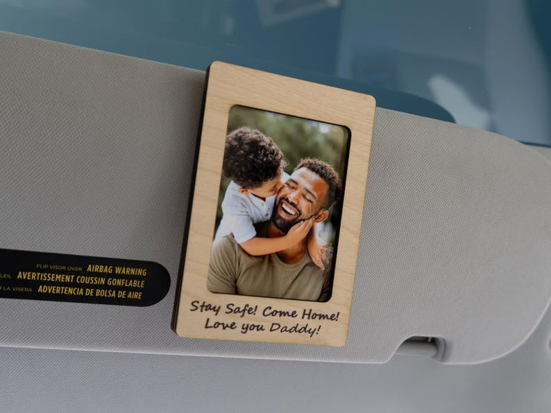 Car visor photo clip wooden photo frame photo frame customization photo text customization