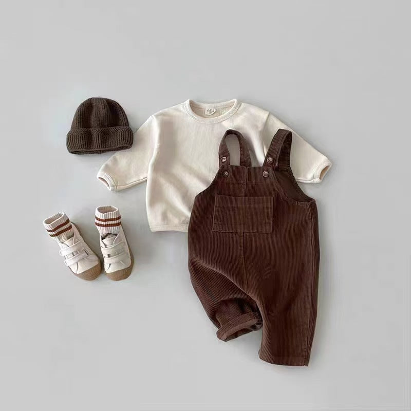 100% cotton children's clothing infants autumn and winter floral denim cute overalls children's jumpsuit overalls