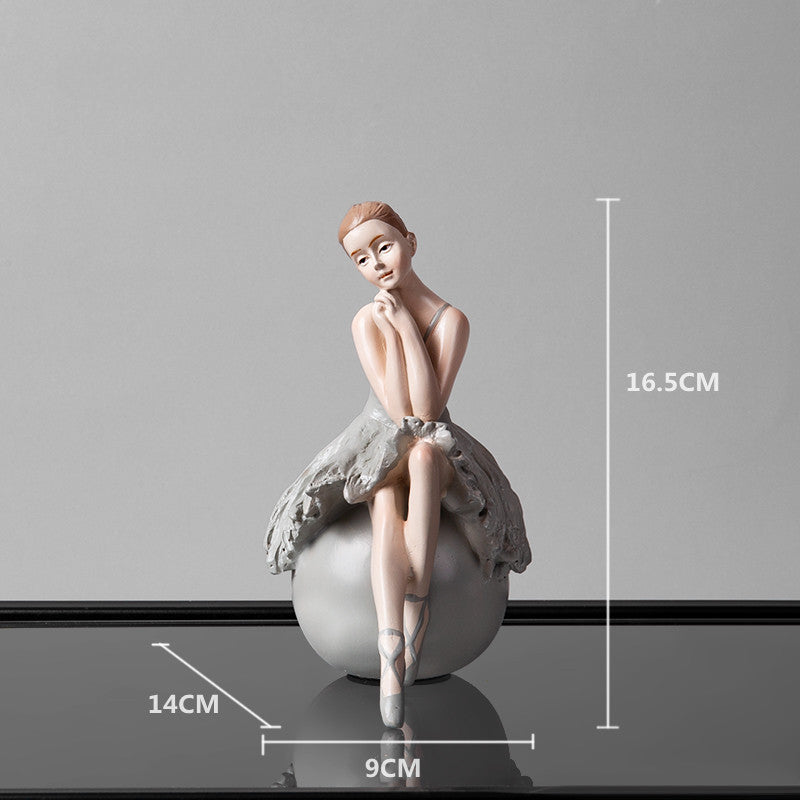 Creative Ballet Girl Ornament ins Wind Dancer Model Room Princess Room Soft Decoration Home Furnishings