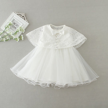 Two-piece baby girl baby 100-day wedding dress princess puffy dress