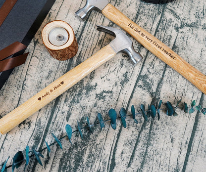 Father's Day Gift Tape Measure Hammer Set Household Hammer Wooden Handle Croissant Hammer