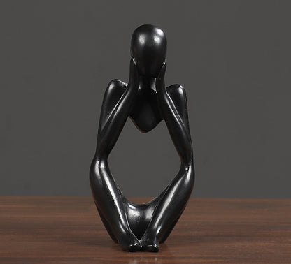mini thinking resin ornament abstract figure handicraft light luxury home decoration