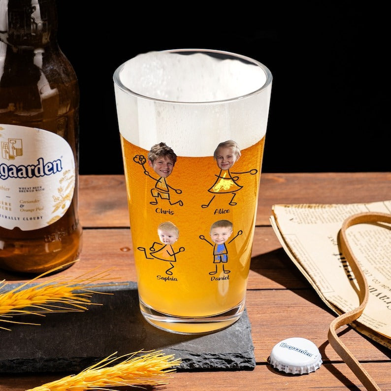 Father's Day gifts, customized popular 16oz beer cups, draft beer straight mouth cups