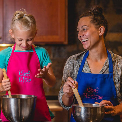 Embroidered children's apron kindergarten painting kids waistcoat chef set with hat