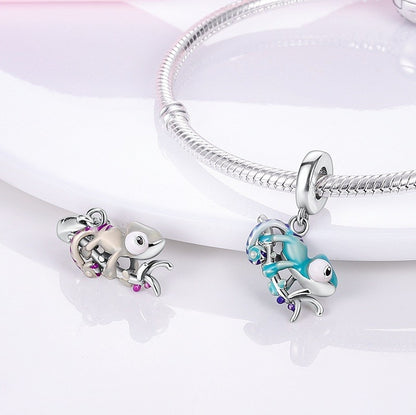 Copper-plated 925 silver beaded accessories DIY cute animal bracelet necklace pendant gift