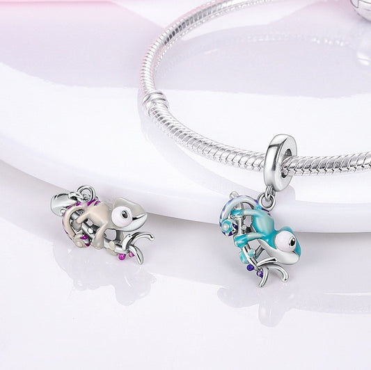 Copper-plated 925 silver beaded accessories DIY cute animal bracelet necklace pendant gift