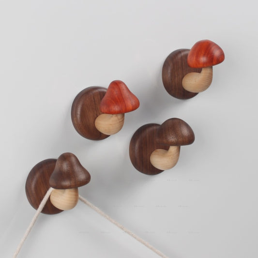 Magnetic sticker Note sticker Creative handicraft ornament Magnetic blackboard sticker Solid wood magnet mushroom refrigerator sticker