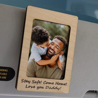 Car visor photo clip wooden photo frame photo frame customization photo text customization