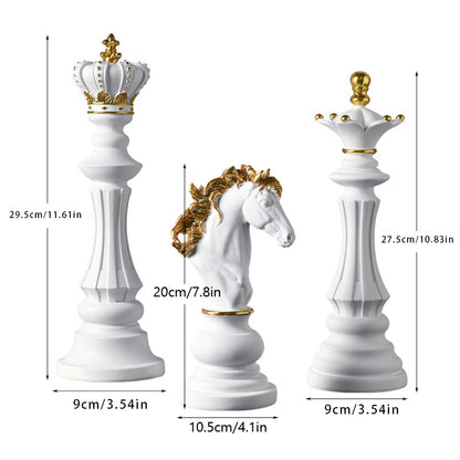 Chess ornaments chess set king war horse queen soft art resin crafts