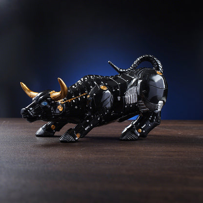Bitcoin Bull Creative Wall Street Cow Ornament Home Office Desktop Bull Market Resin Crafts