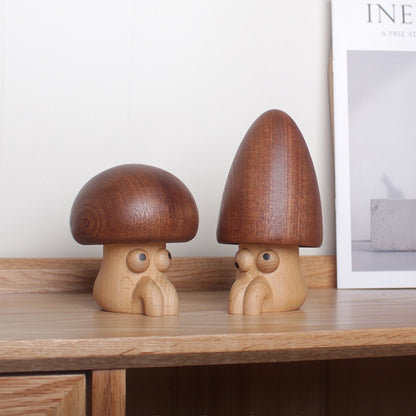 Mushroom elf music box wooden rotating music box home decoration ornament creative girl gift birthday gift