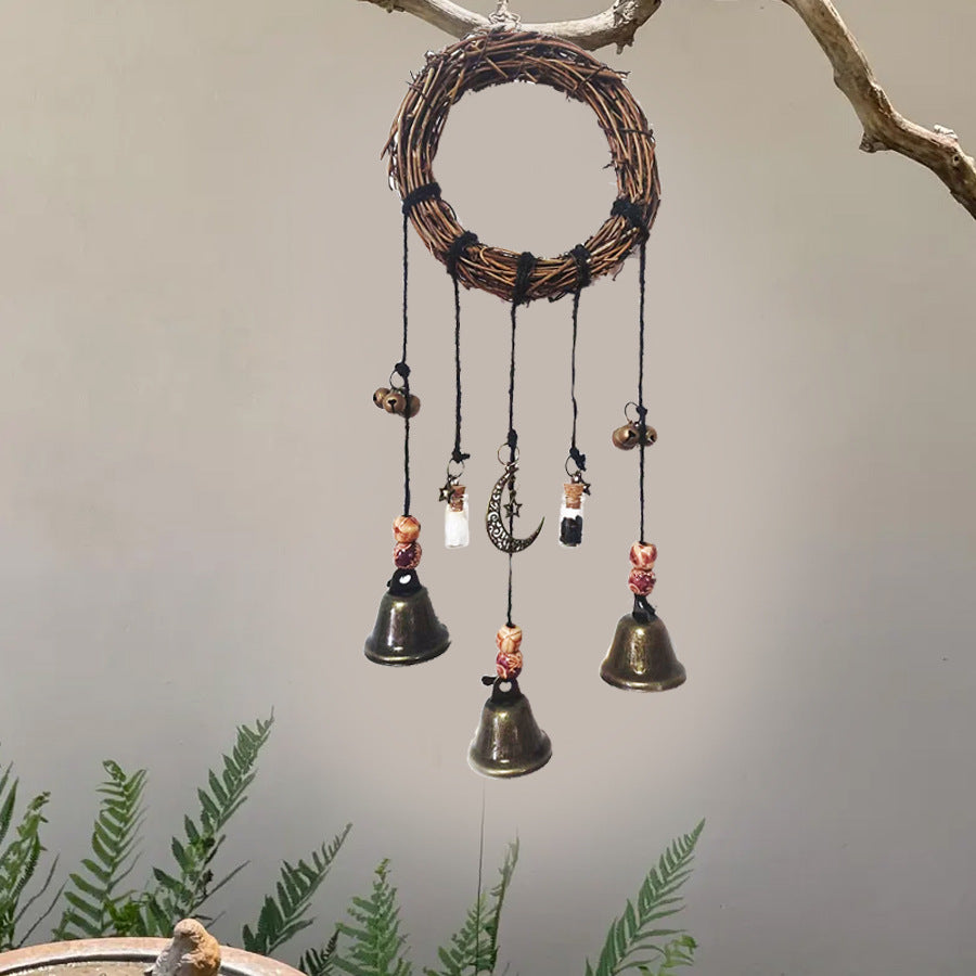 Classic Protection Bells Black and White Bottles/Blessing Bottles/Witch Protection Bells/witchy bells