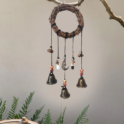 Classic Protection Bells Black and White Bottles/Blessing Bottles/Witch Protection Bells/witchy bells