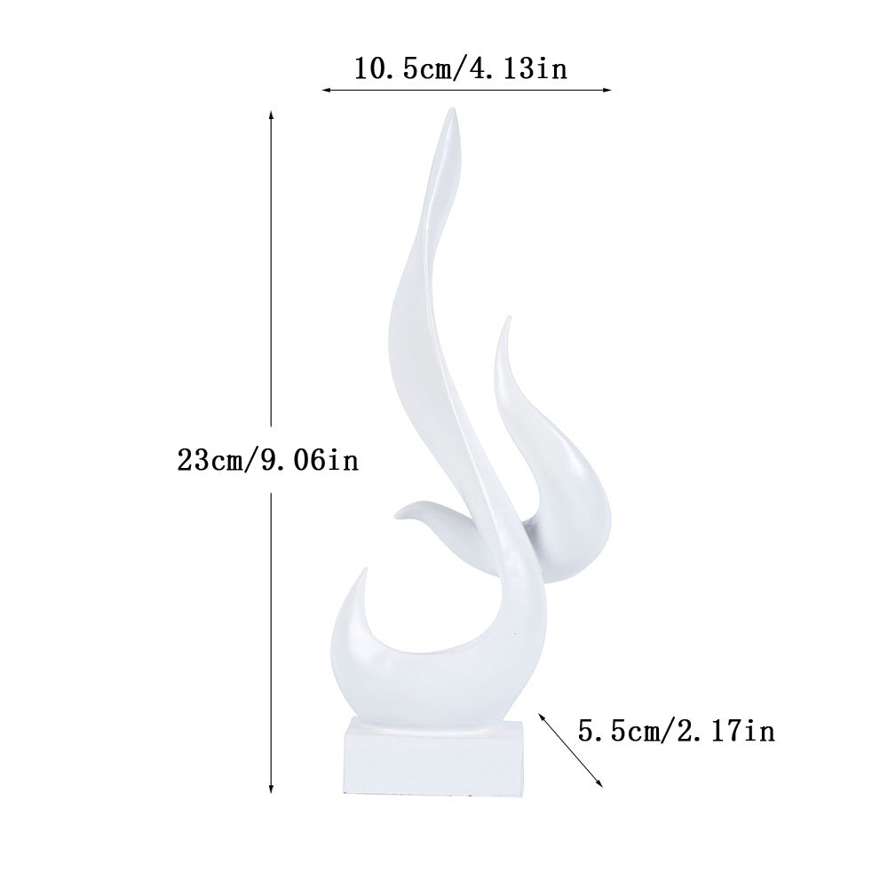 Flame ornament home living room wine cabinet TV cabinet office desktop decoration resin crafts