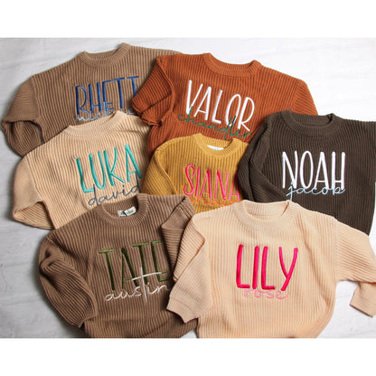 Name Embroidery Children's Sweater