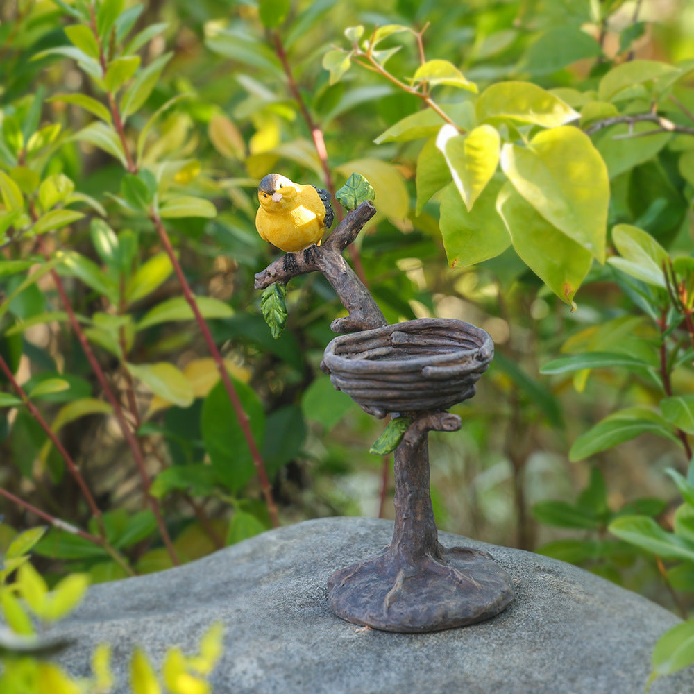 Spring and summer bird resin ornament home courtyard outdoor garden landscaping ornament resin handicraft