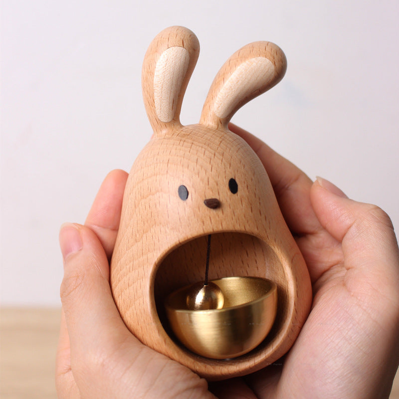 Dopamine wind chimes pendant healing department rabbit decorative bell pendant doorbell housewarming gift Japanese copper bell