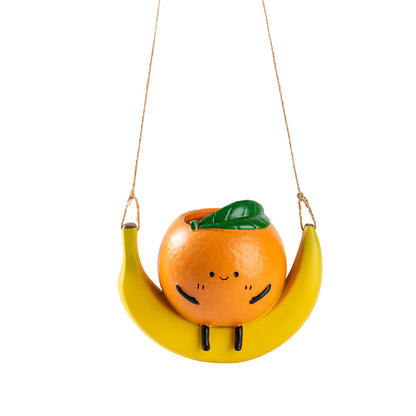 Swing Fruit Flower Pot Ornament Home Creative Balcony Outdoor Hanging Ornament Resin Crafts