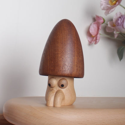 Mushroom elf music box wooden rotating music box home decoration ornament creative girl gift birthday gift