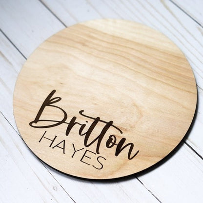 Baby Footprint Sign, Engraved Name Foot print Sign, Birth Announcement Sign Baby Name Sign Wood Hospital Name Sign Newborn Photo Prop