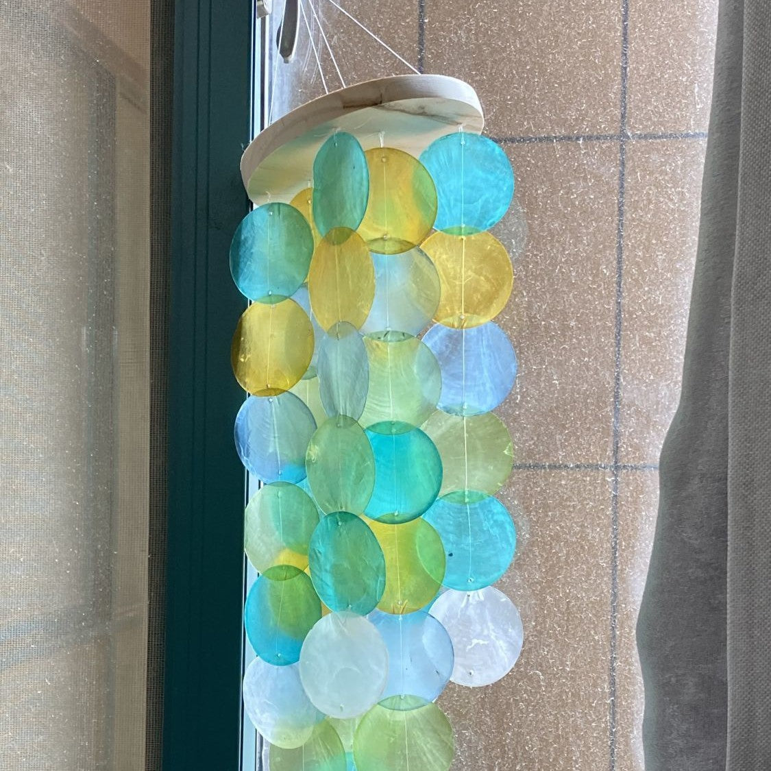 New Garden Shell Wind Chimes Garden Ornaments Home Windows Rainbow Wind Chimes Decoration Gift Pendant