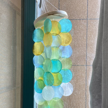 New Garden Shell Wind Chimes Garden Ornaments Home Windows Rainbow Wind Chimes Decoration Gift Pendant