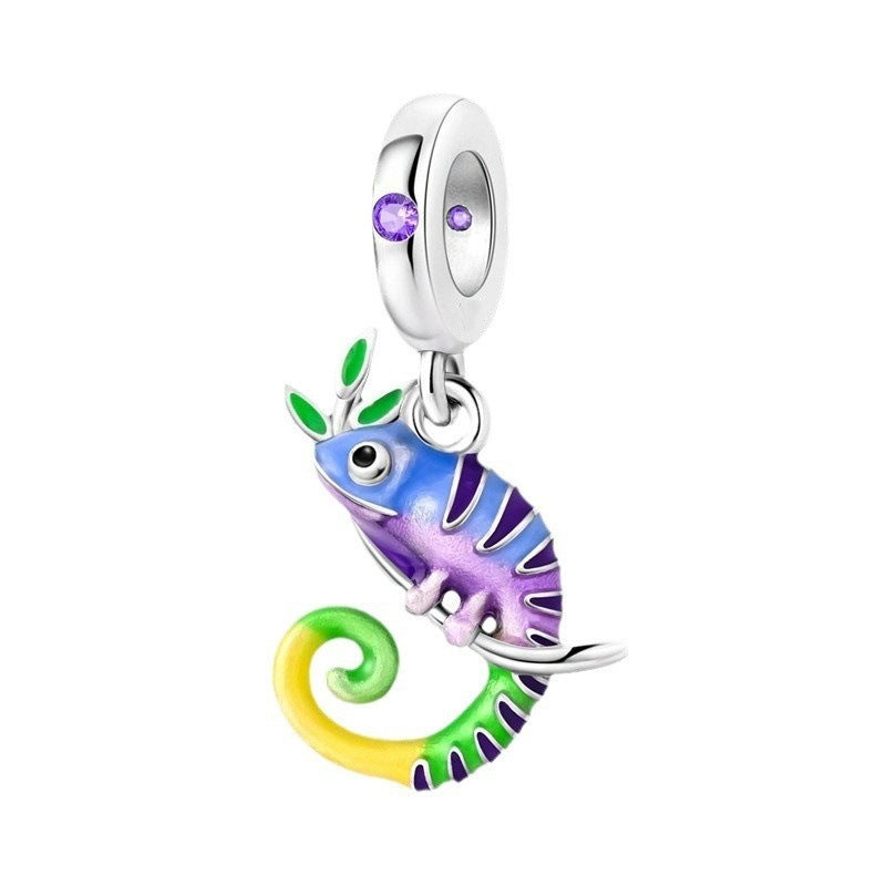 Copper-plated 925 silver beaded accessories DIY cute animal bracelet necklace pendant gift