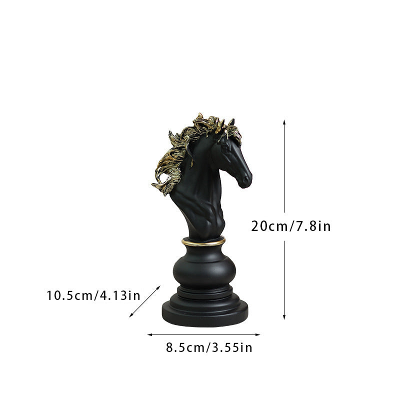 Chess ornaments chess set king war horse queen soft art resin crafts