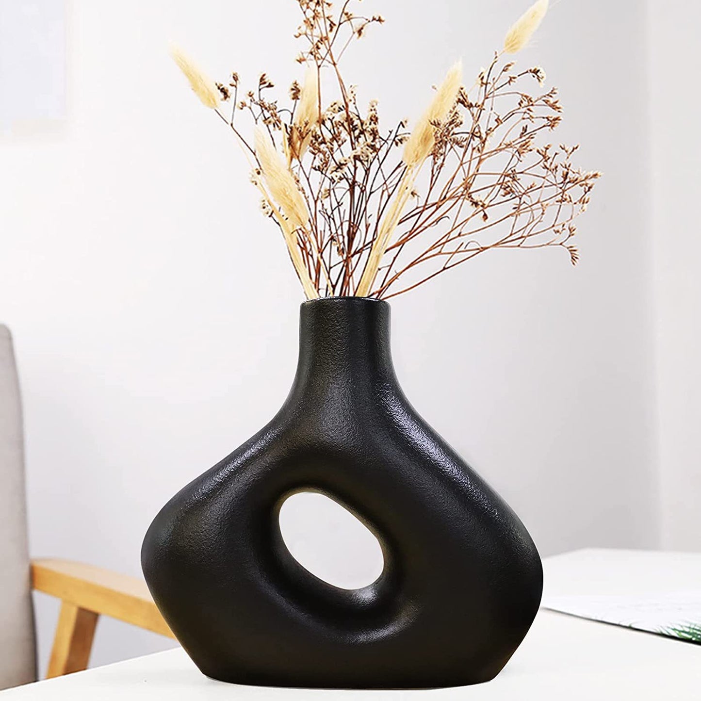 Water transfer marble vase, simple home ceramic flower arrangement, creative decoration
