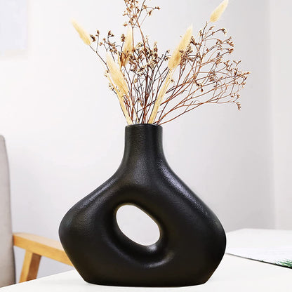 Water transfer marble vase, simple home ceramic flower arrangement, creative decoration