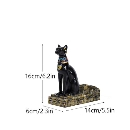 Creative lighting luxury resin wine rack diagonal Egyptian Anubis Dog God, Bastet Cat God ornaments wine cabinet decoration