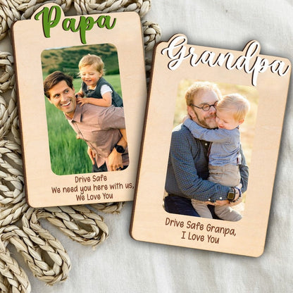 Car visor photo clip wooden photo frame photo frame customization photo text customization