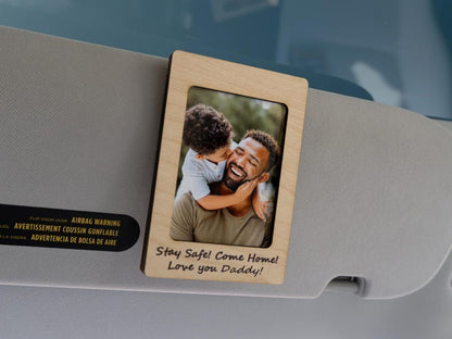 Car visor photo clip wooden photo frame photo frame customization photo text customization