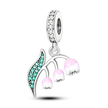 Cactus pendant white copper silver plated pendant Pan family beads DIY bracelet necklace female