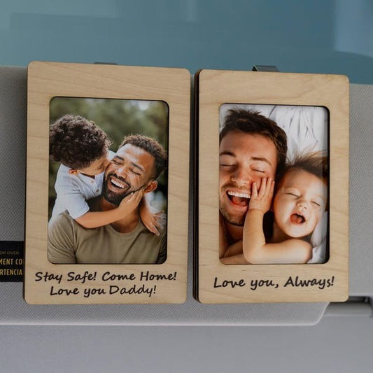Car visor photo clip wooden photo frame photo frame customization photo text customization