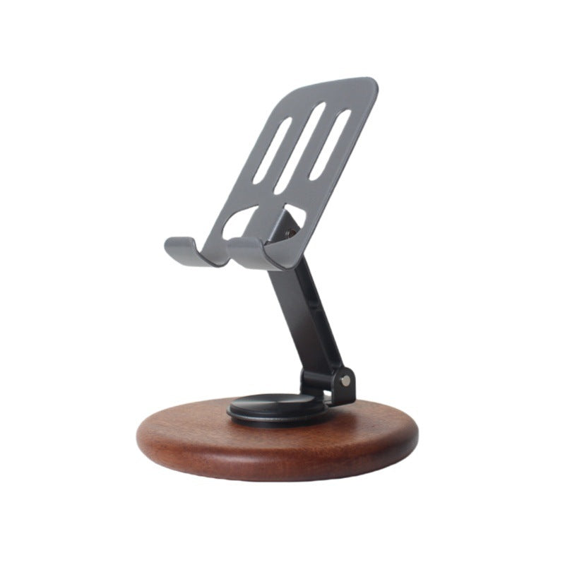 The new solid wood desktop mobile phone holder rotates 360 degrees, and the live broadcast is lazy and convenient to fold. Universal mobile phone holder