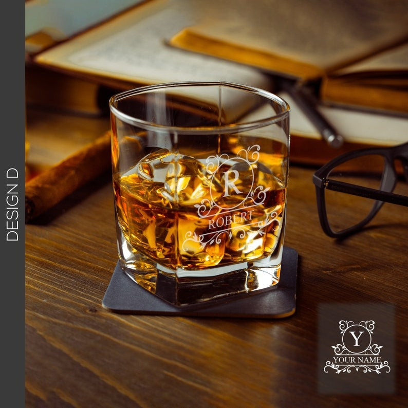 custom quadruple wine cup, spirit cup, whiskey cup, laser engraving, and a customized Father's Day gift.