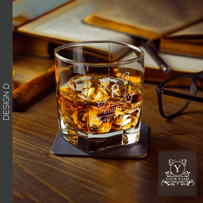 custom quadruple wine cup, spirit cup, whiskey cup, laser engraving, and a customized Father's Day gift.