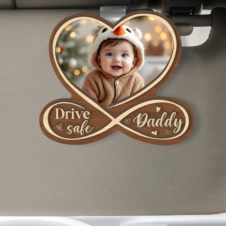 Car visor photo clip wooden photo frame photo frame customization photo text customization