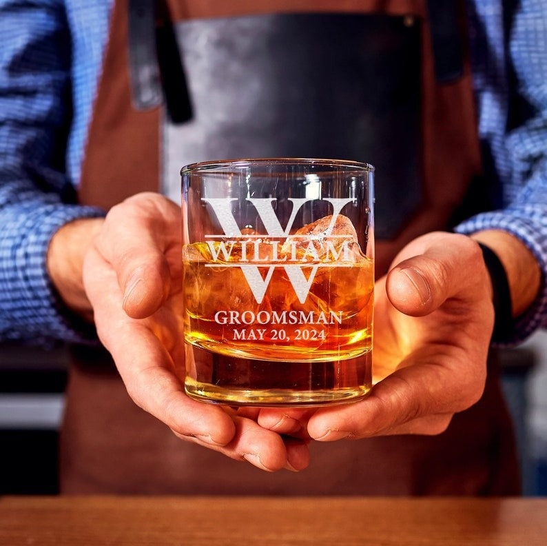 Custom LOGO whiskey cup, wine cup, spirits, Father's Day gift, transparent glass