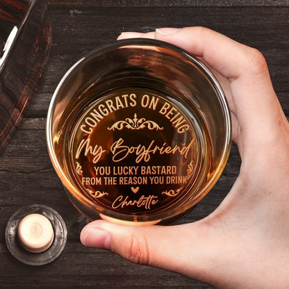 customized bottom engraving whiskey cup, wine cup, spirits, Father's Day gift, glass.