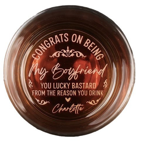 customized bottom engraving whiskey cup, wine cup, spirits, Father's Day gift, glass.