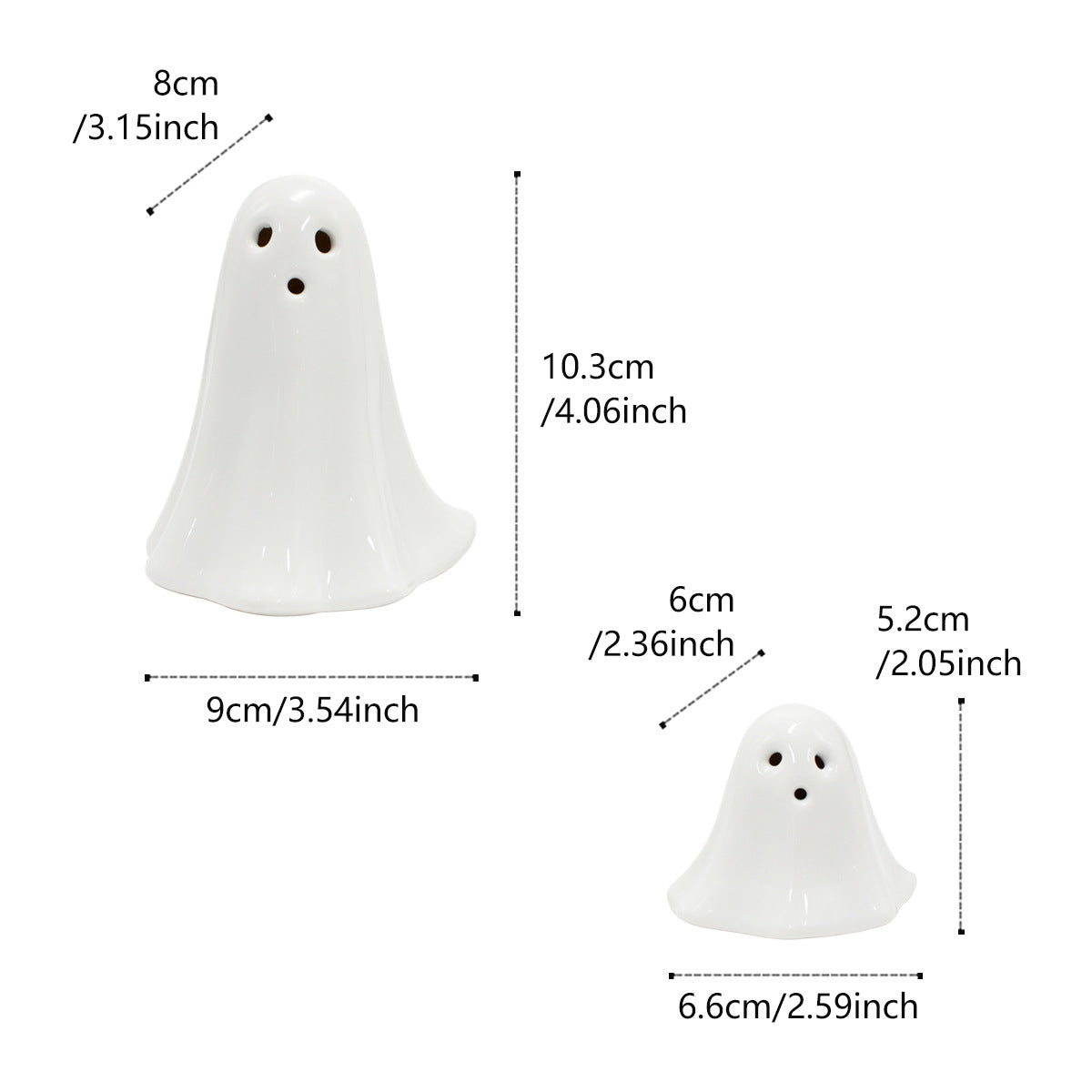 Ceramic ghost Halloween atmosphere living room wine cabinet TV cabinet courtyard balcony ornament