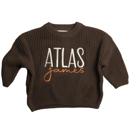 Name Embroidery Children's Sweater