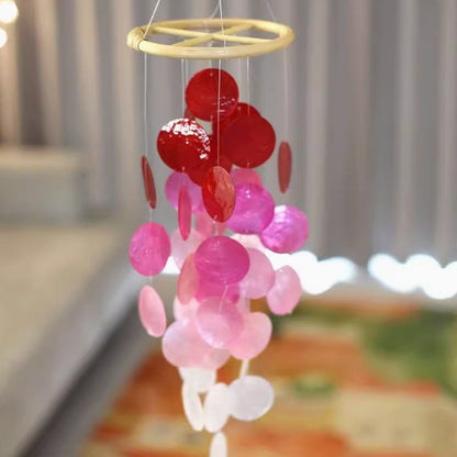 Garden Shell Wind Chimes Garden Ornaments Home Windows Rainbow Wind Chimes Decoration Gift Pendant
