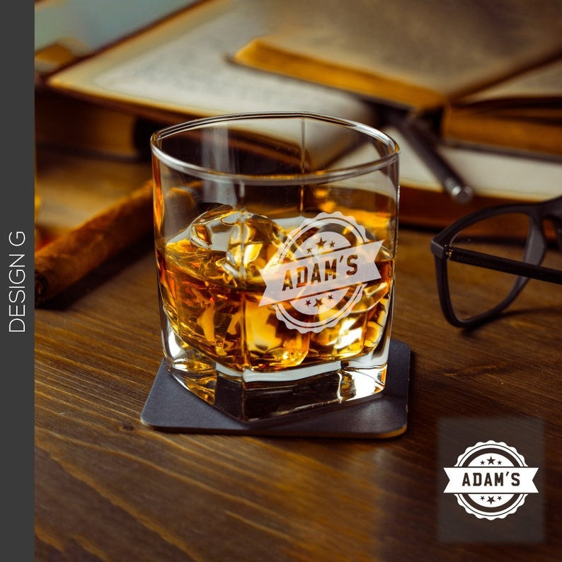 custom quadruple wine cup, spirit cup, whiskey cup, laser engraving, and a customized Father's Day gift.