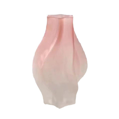 Modern simple frosted glass vase personalized creative living room office home flower arrangement ornament decorative crafts
