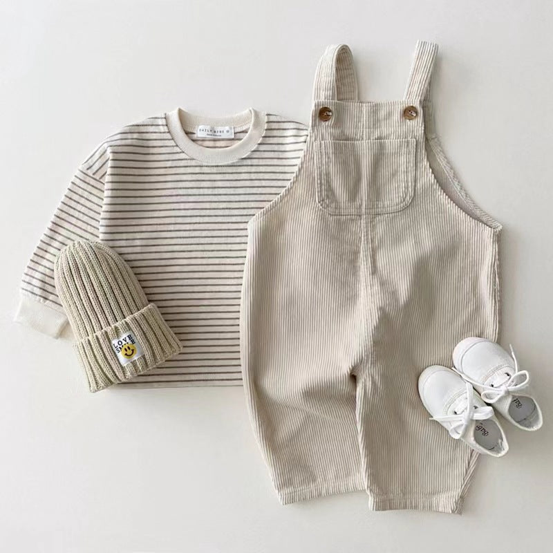 100% cotton children's clothing infants autumn and winter floral denim cute overalls children's jumpsuit overalls